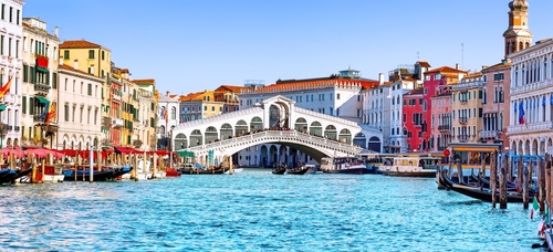 Tourists in venice, Italy